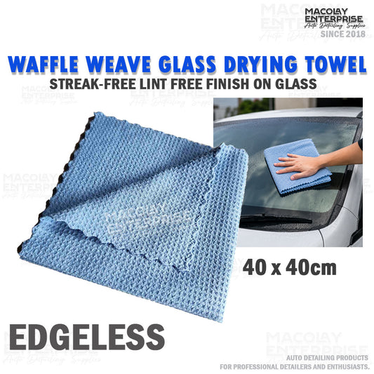 Waffle Weave 40x40cm Car Windshield Glass Drying Towel