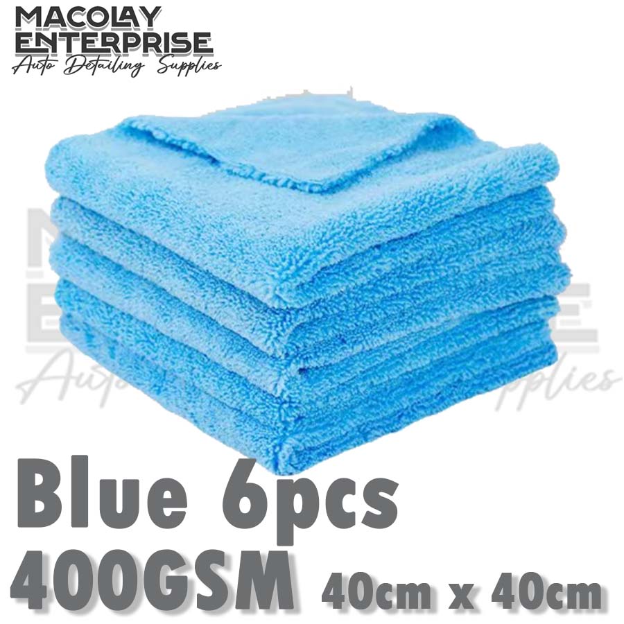 400gsm 40x40cm Edgeless Dual Pile Microfiber Detailing Towel