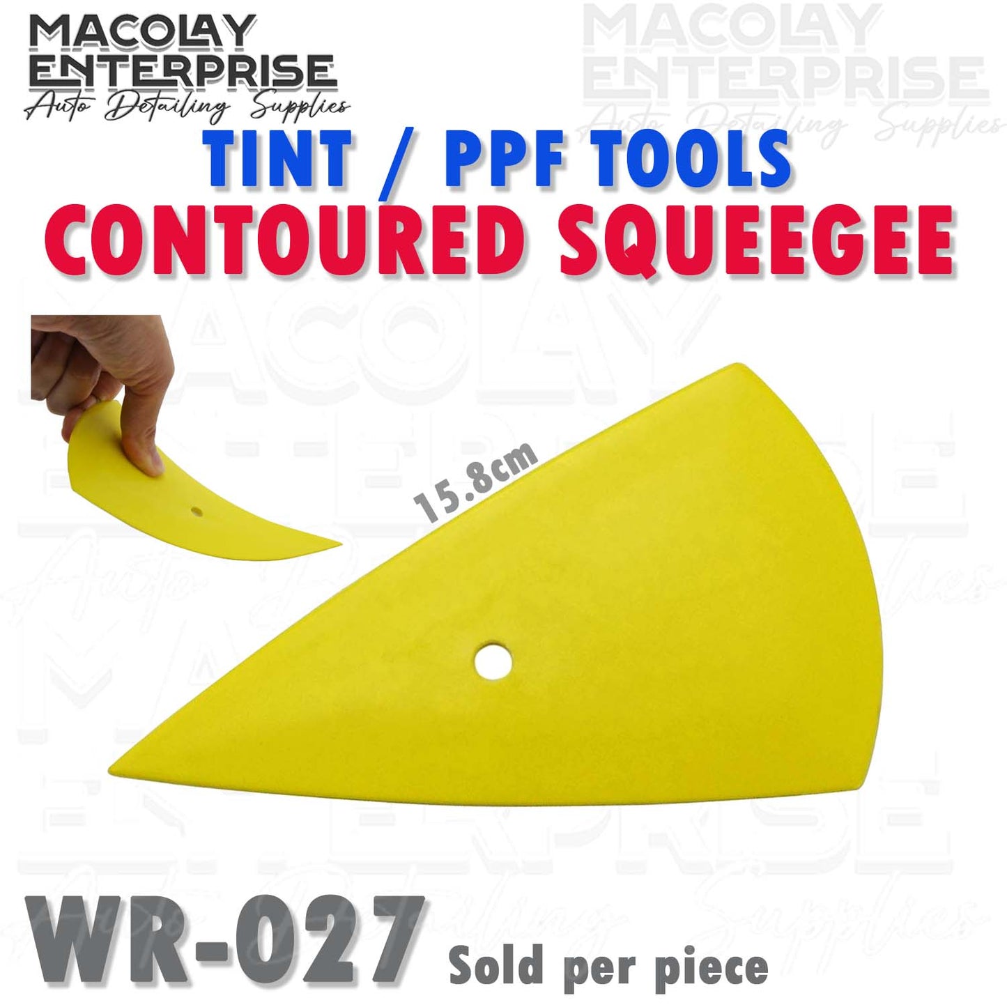 WR-027  Yellow Contoured Squeegee for Car PPF