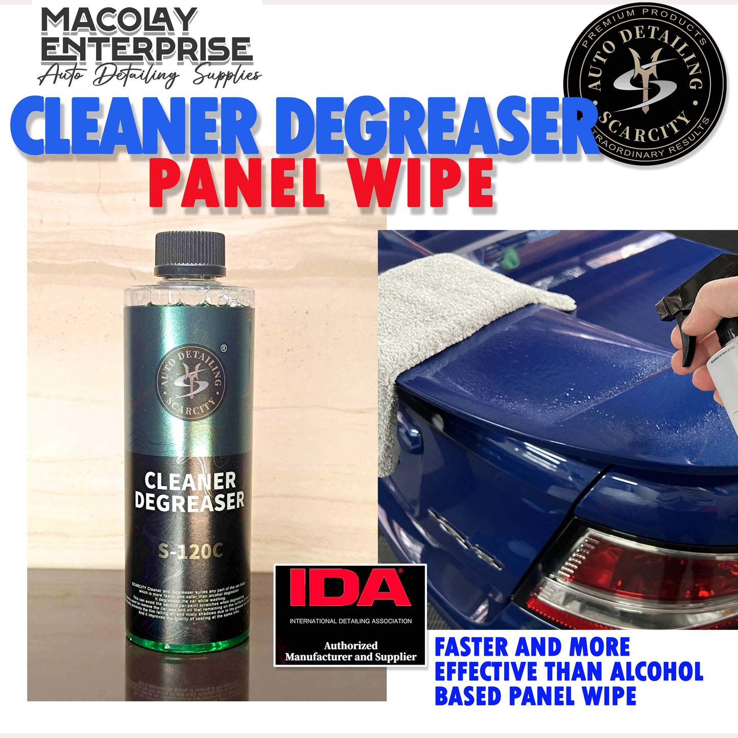 Scarcity Cleaner Degreaser Panel Wipe 500ml
