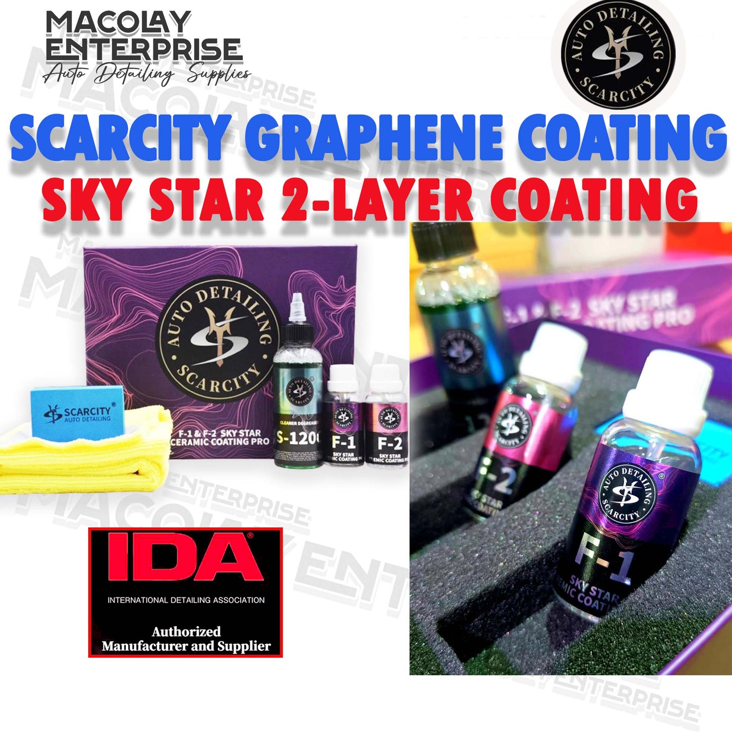 Scarcity Graphene Coating Sky Star 2-Layer Coating Set