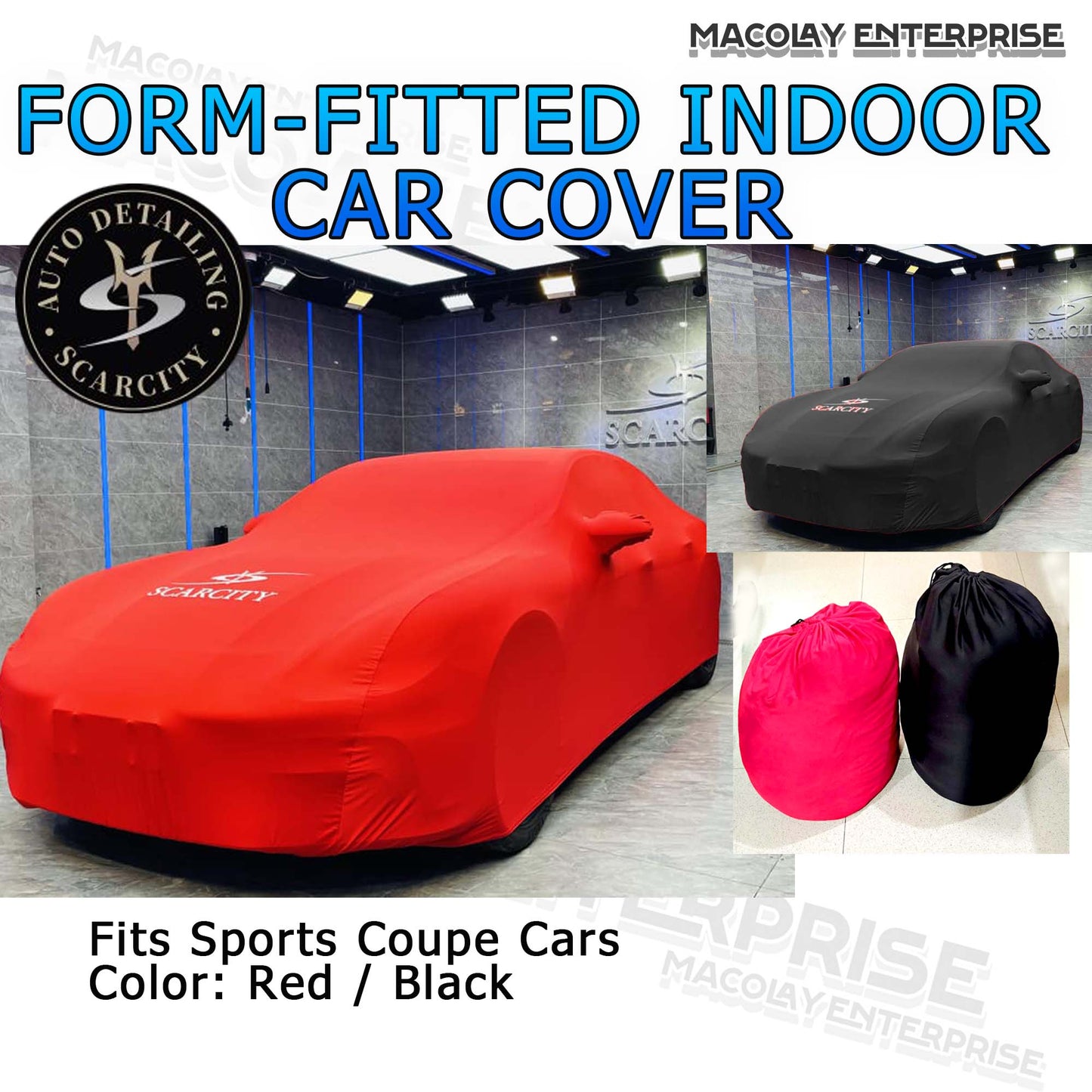 Scarcity Form-Fitted Fabric Indoor Luxury Car Cover