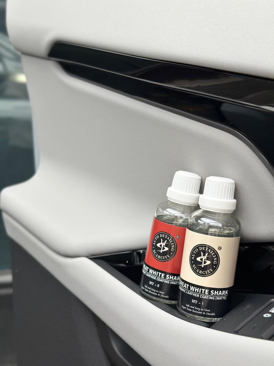 SCARCITY Gloss or Matte Leather Coating Great White Shark 2-Layer Coating Set