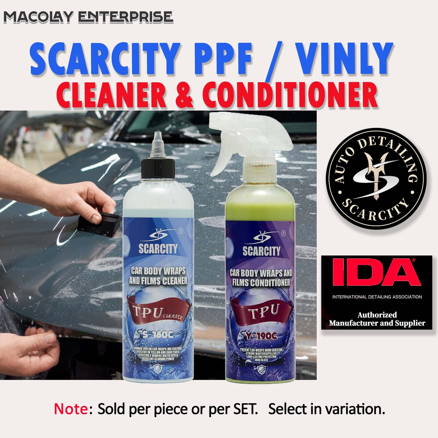 WR-056 SCARCITY Car PPF Body Wraps and Films Cleaner S-180C or Conditioner Y-190C