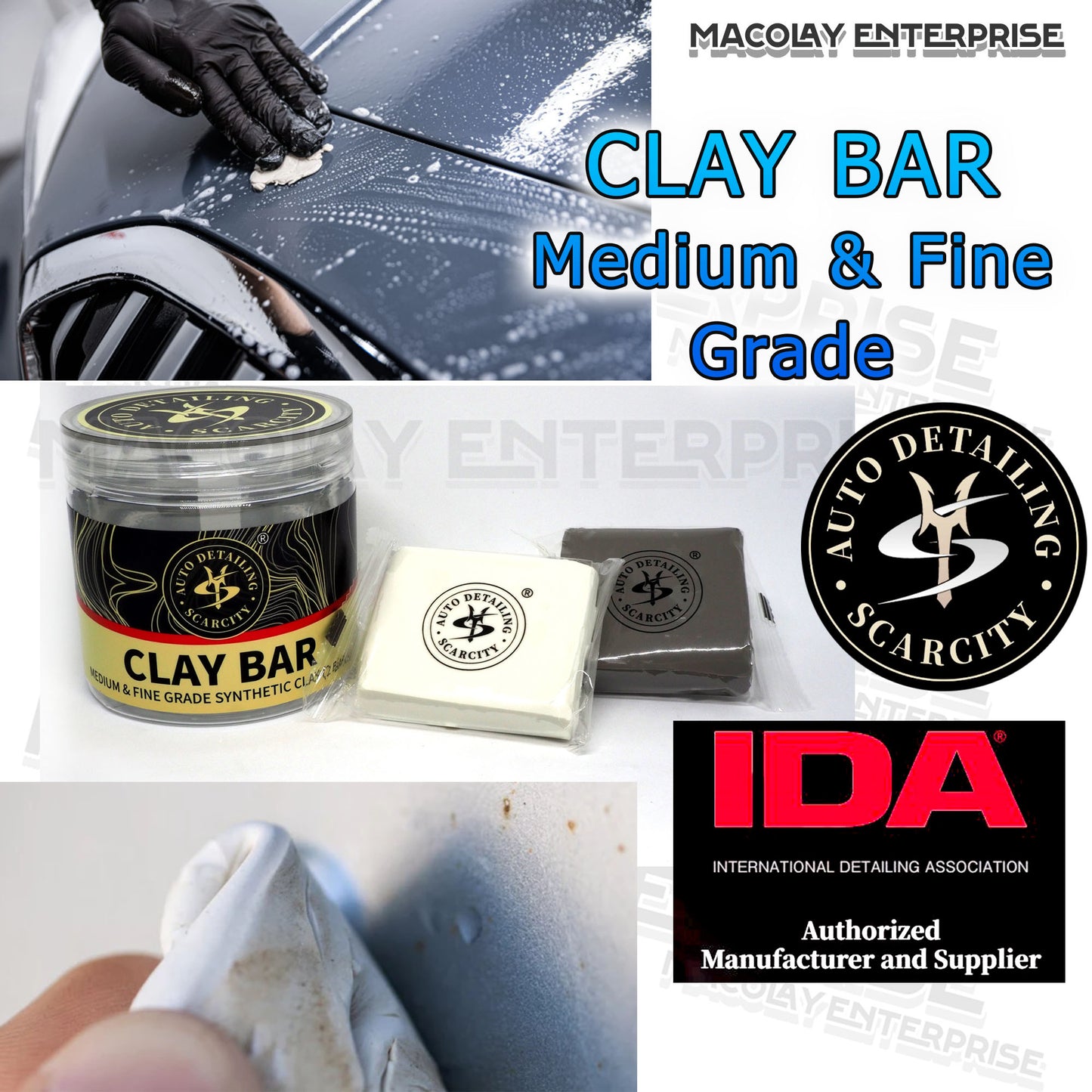 CL-03 SCARCITY 2 pcs Fine and Medium Grade Detailing Clay