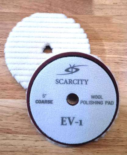 PO-034 Scarcity 5" EV, ZS and BP Premium Buffing WOOL Pad