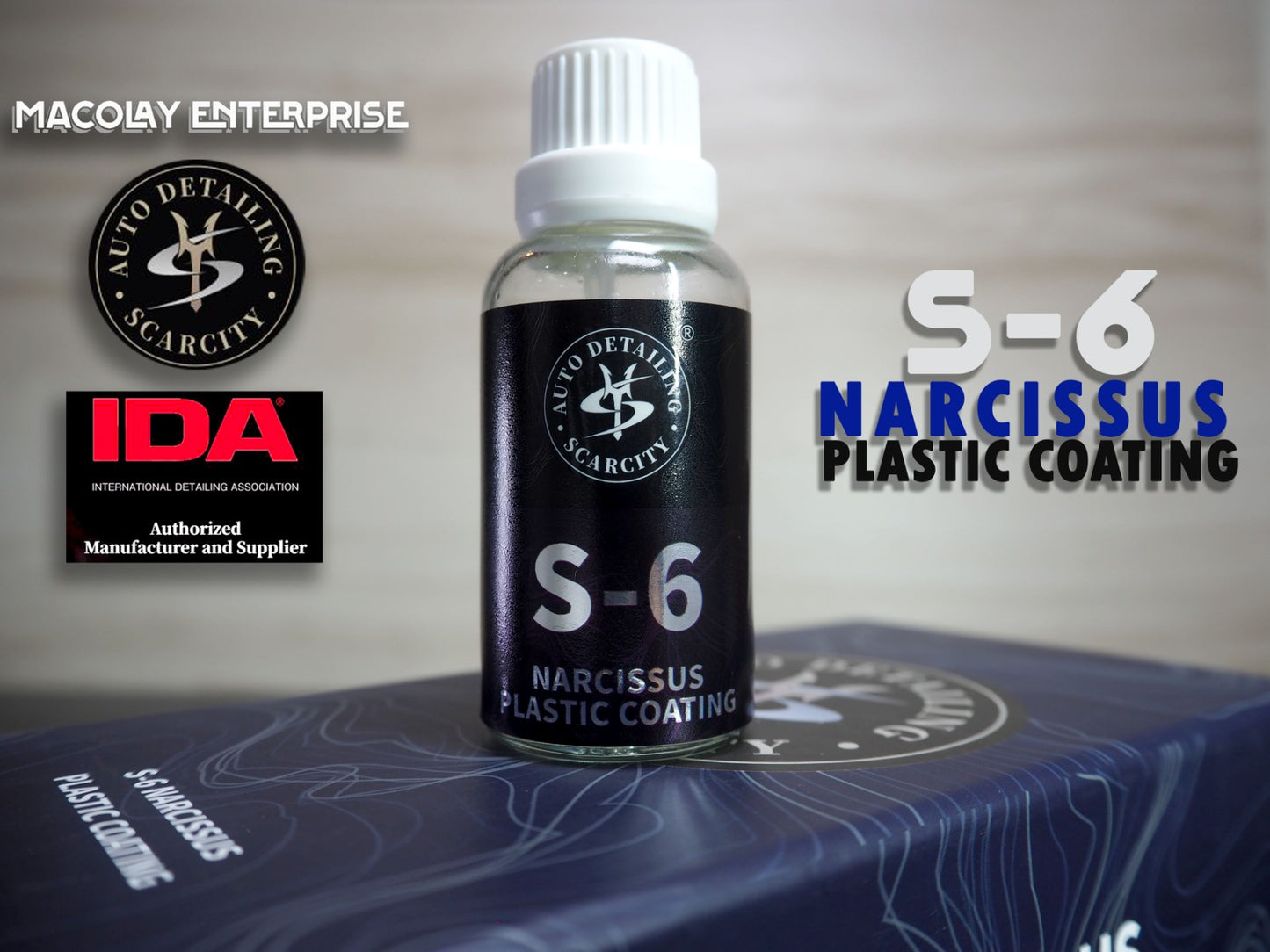 SCARCITY Ceramic Coating S-6 Plastic, G-1 Wheel Hub, H-1 Hydrophobic, C-1 PPF, B-1 High Gloss