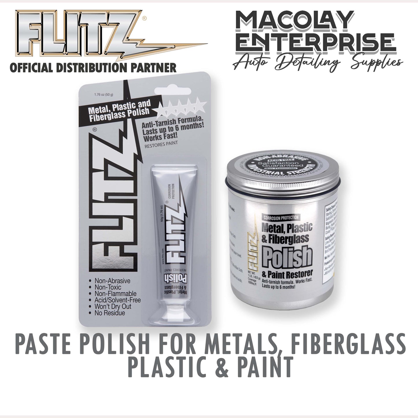 Flitz Paste Polish for Metals, Fiberglass, Tactical, Plastic & Paint