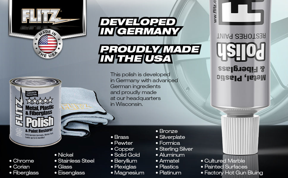 Flitz Paste Polish for Metals, Fiberglass, Tactical, Plastic & Paint