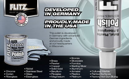 Flitz Paste Polish for Metals, Fiberglass, Tactical, Plastic & Paint