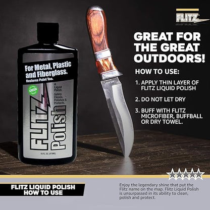 Flitz Liquid Polish for Metal, Fiberglass, Plastic & Paint