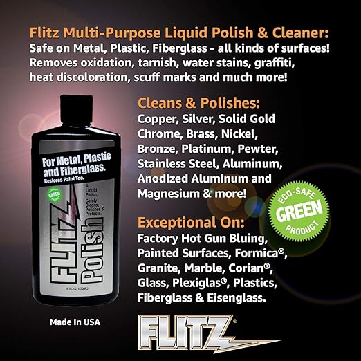 Flitz Liquid Polish for Metal, Fiberglass, Plastic & Paint