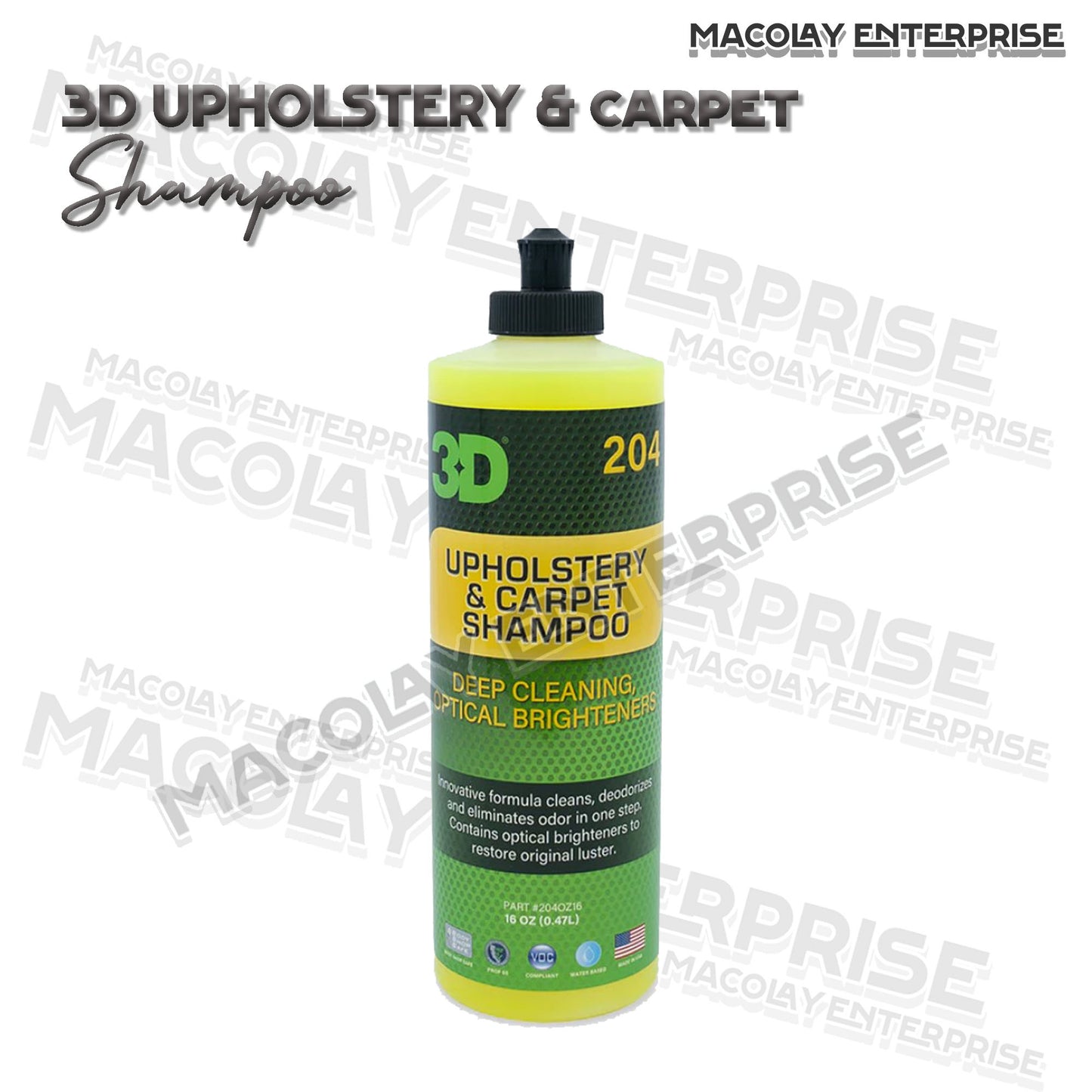 3D Upholstery and Carpet Shampoo