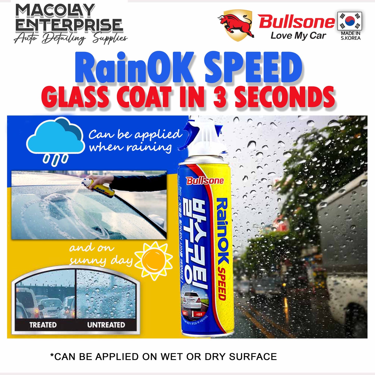 Bullsone Korea RainOK Speed Rain Repellent Treatment 380ml