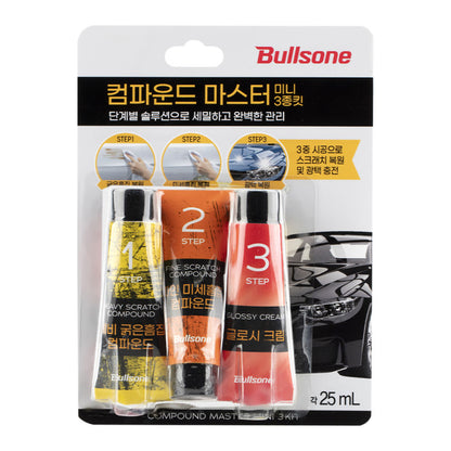Bullsone Compound Master Scratch Removal DIY Kit 3-Step Compound