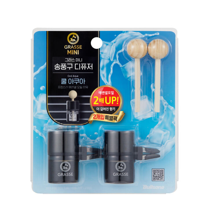 GRASSE®️ Car Air Vent Mini Diffuser Car Freshener Made in Korea 10ml x 2 Car perfumes