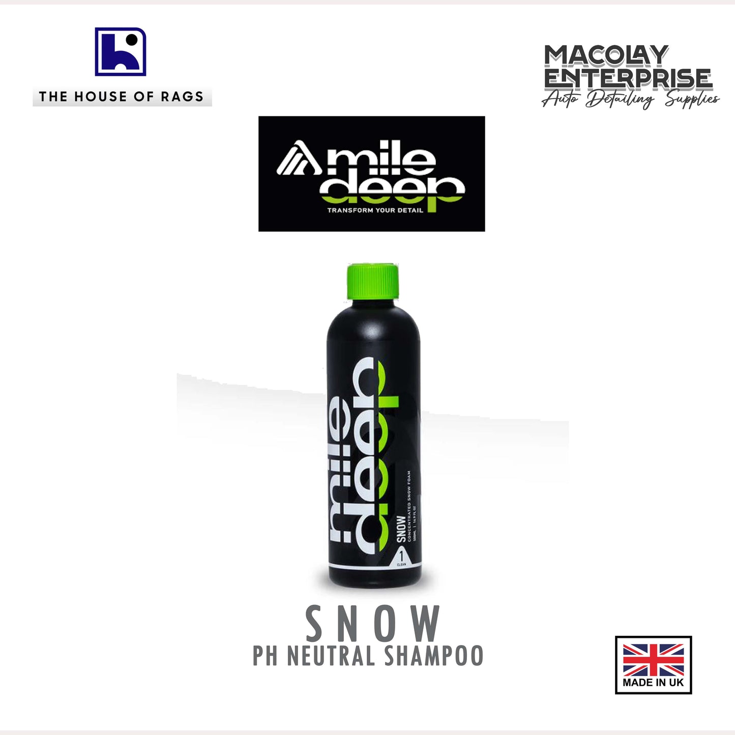 Mile Deep Snow Concentrated Ph Neutral Snow Foam 500ml