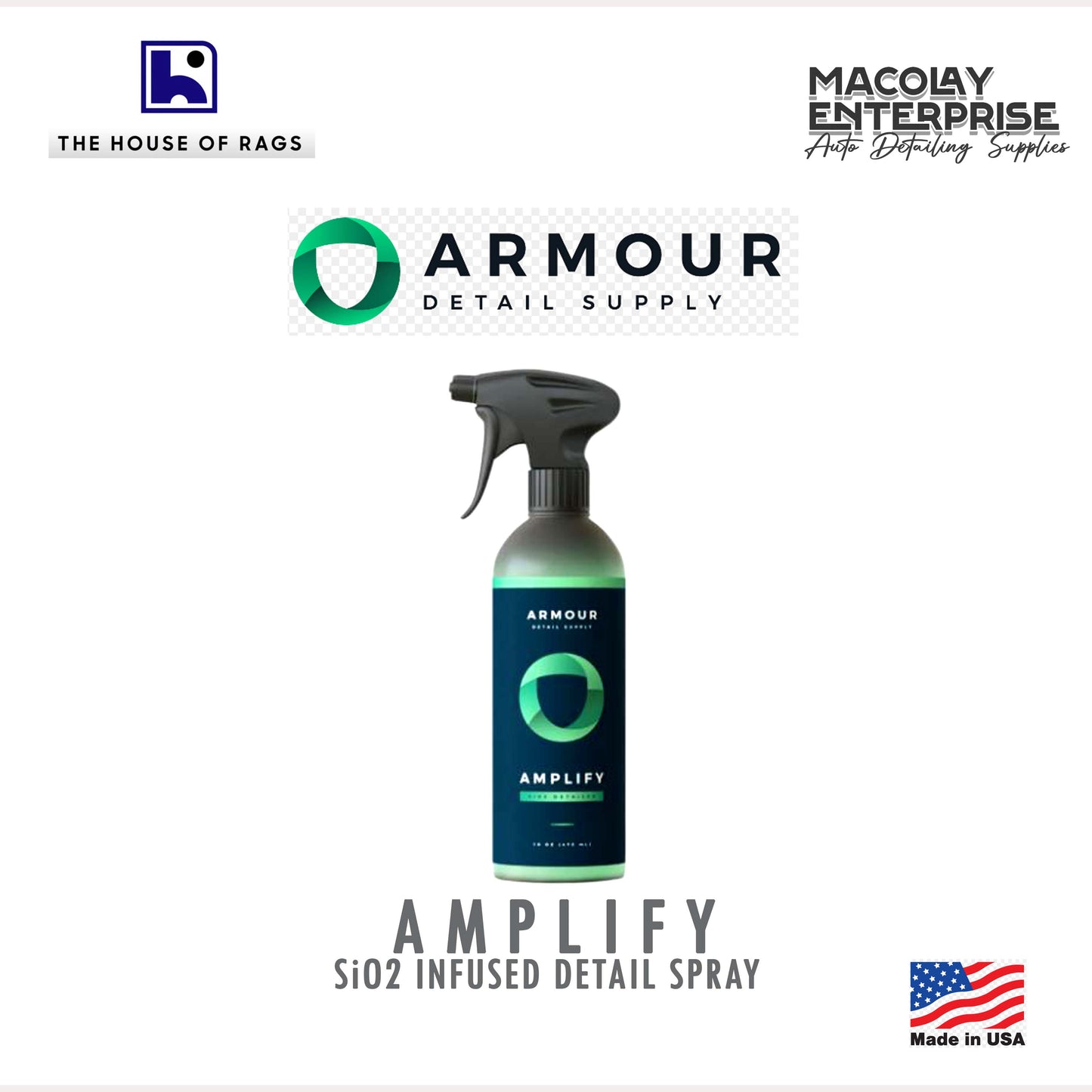 Armour Detail AMPLIFY - Detail Spray: Hyper Slick SiO2 Infused Detail Spray 500ml