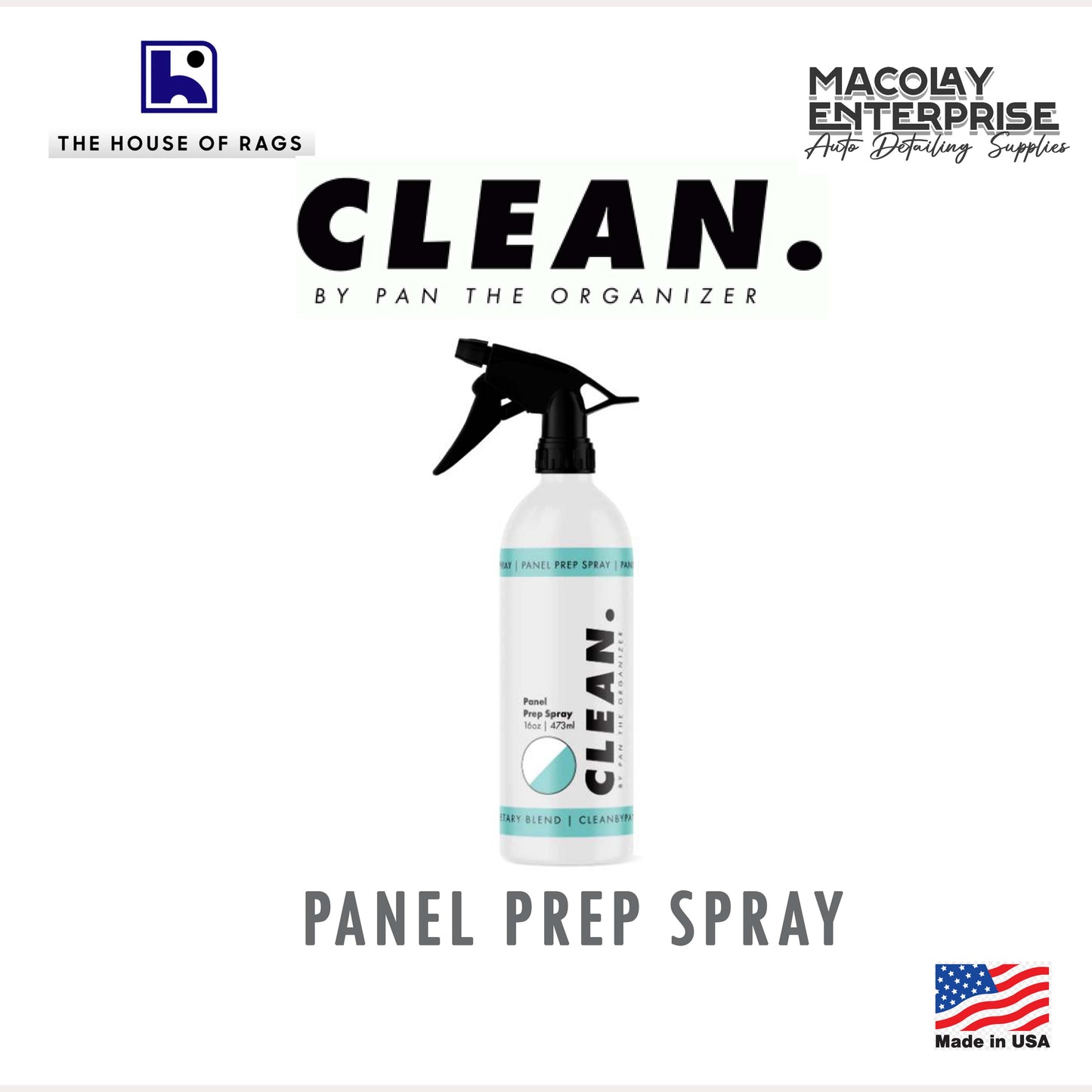 CLEAN. by Pan the Organizer Panel Prep Spray 16oz