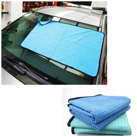 Waffle Weave 60x90cm Car Windshield Glass Drying Towel