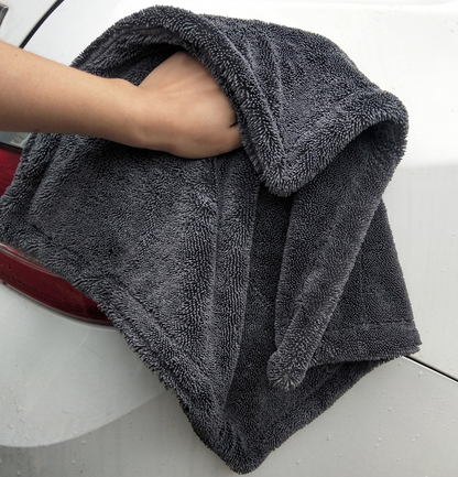 Gray Double-Sided Twisted Fiber Car wash Drying Towel