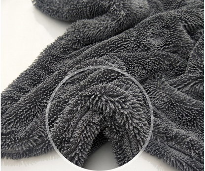 Gray Double-Sided Twisted Fiber Car wash Drying Towel