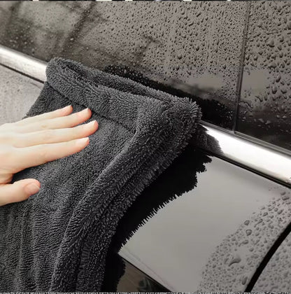 Gray Double-Sided Twisted Fiber Car wash Drying Towel