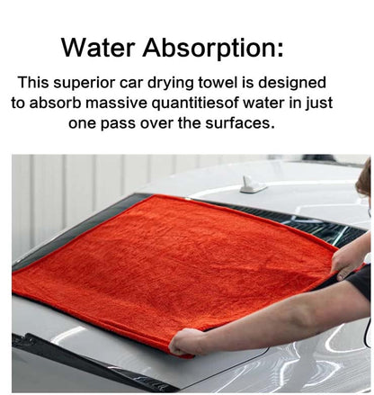Red-Gray 1300gsm Double sided Twisted Fiber Premium Car Drying Towel