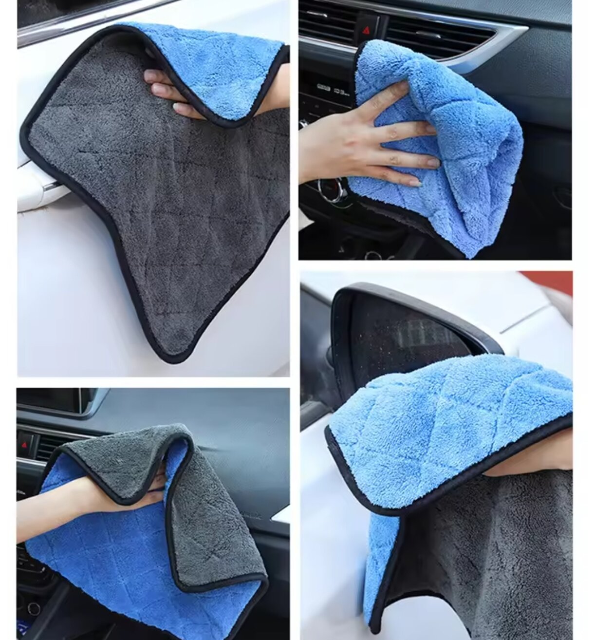 800gsm 45x40cm Microfiber Car Buffing Towel