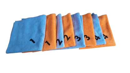 Numbered 1-4 per fold 300gsm 40X40cm Microfiber Detailing Towel