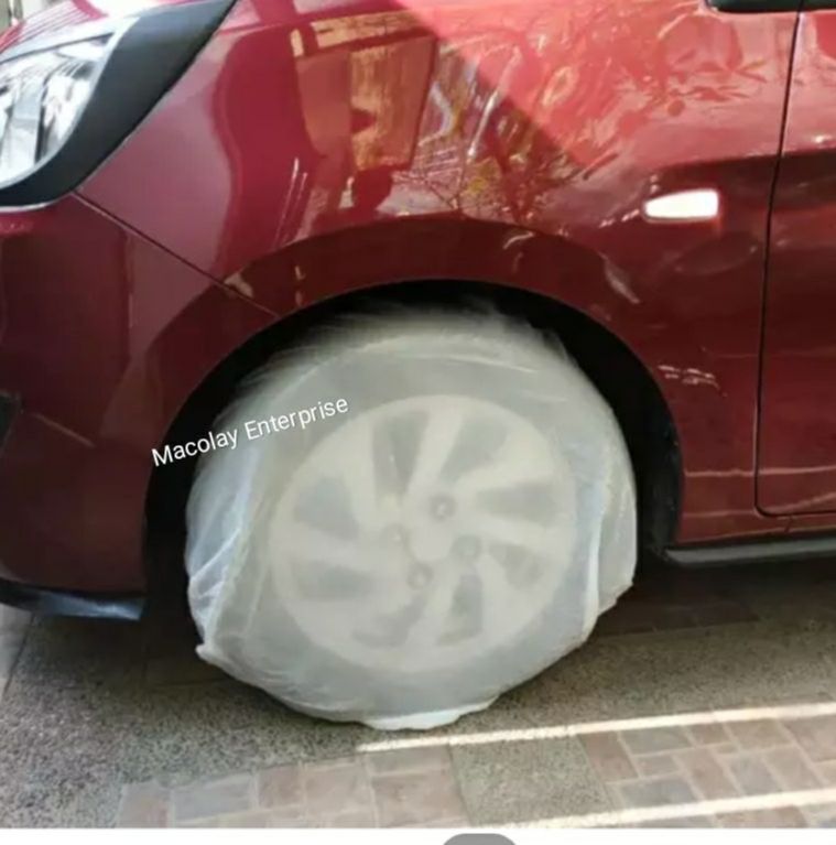 Disposable Plastic TIRE COVER Set