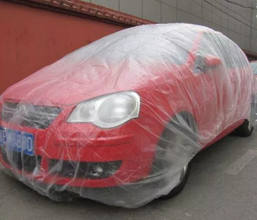 Disposable Plastic Clear Car Cover