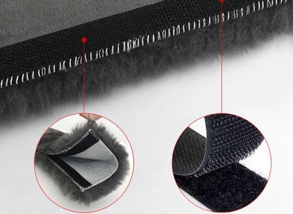 Seat Belt Cover 1 Piece Natural Sheepskin Fur
