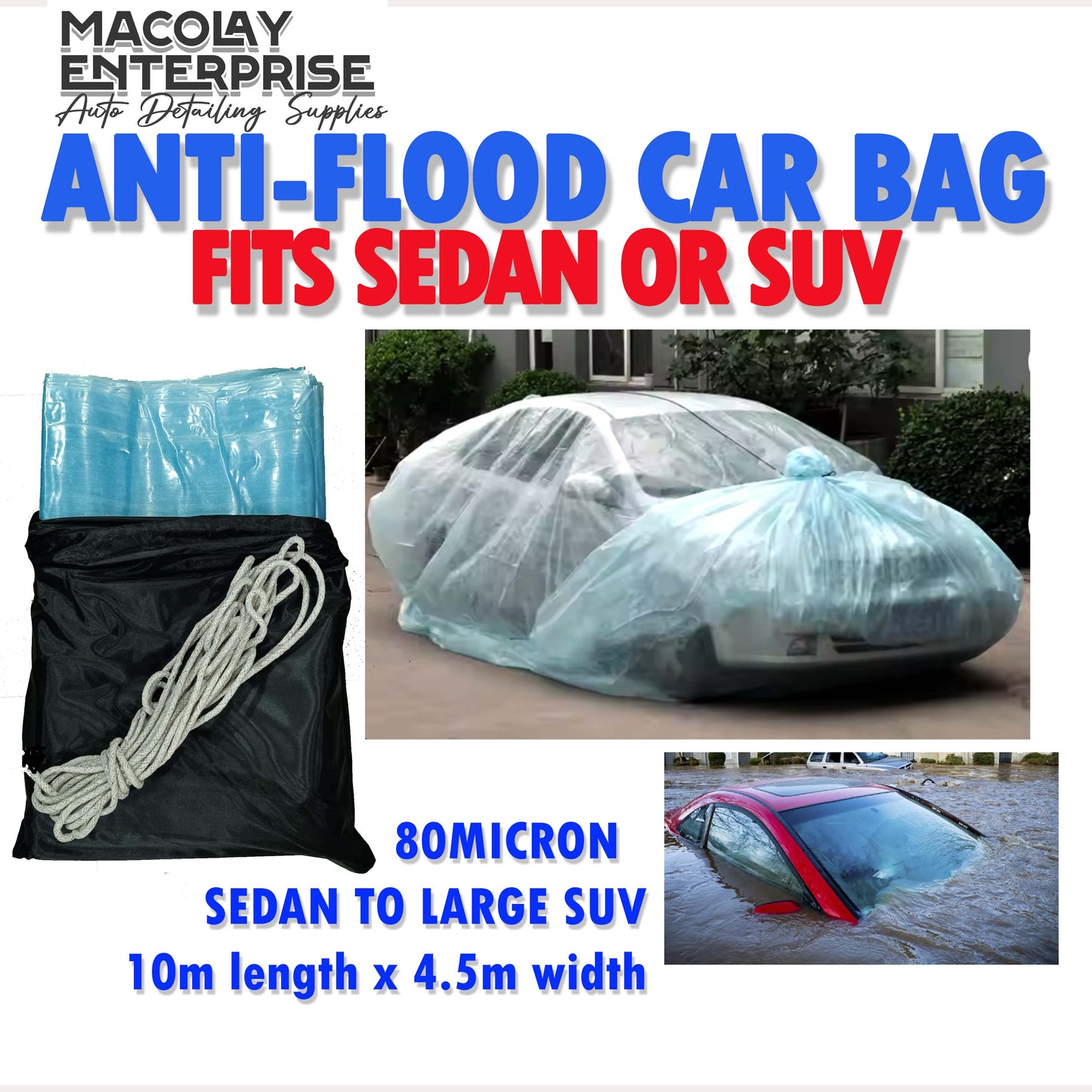 Anti-flood Car Bag for Car Protection Against Flood Car Cover