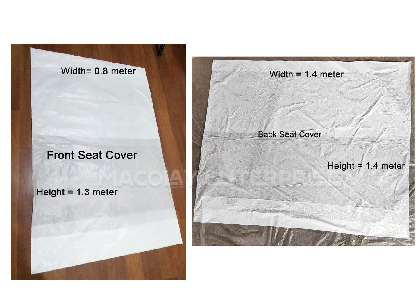 Disposable Plastic Car Seat Cover