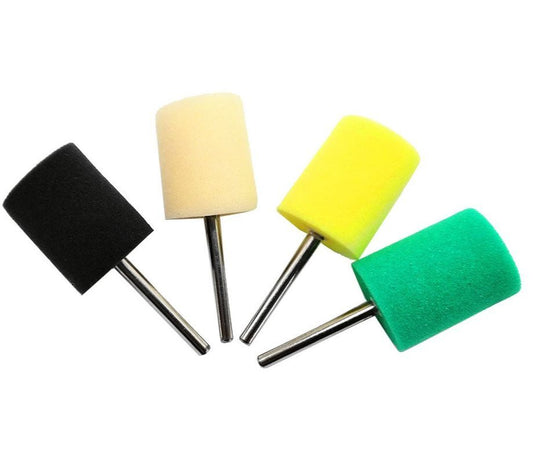 Buffing Foam Cylinder Shanks 4pcs per set, 1.5"