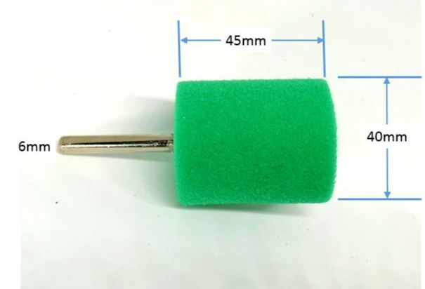 Buffing Foam Cylinder Shanks 4pcs per set, 1.5"