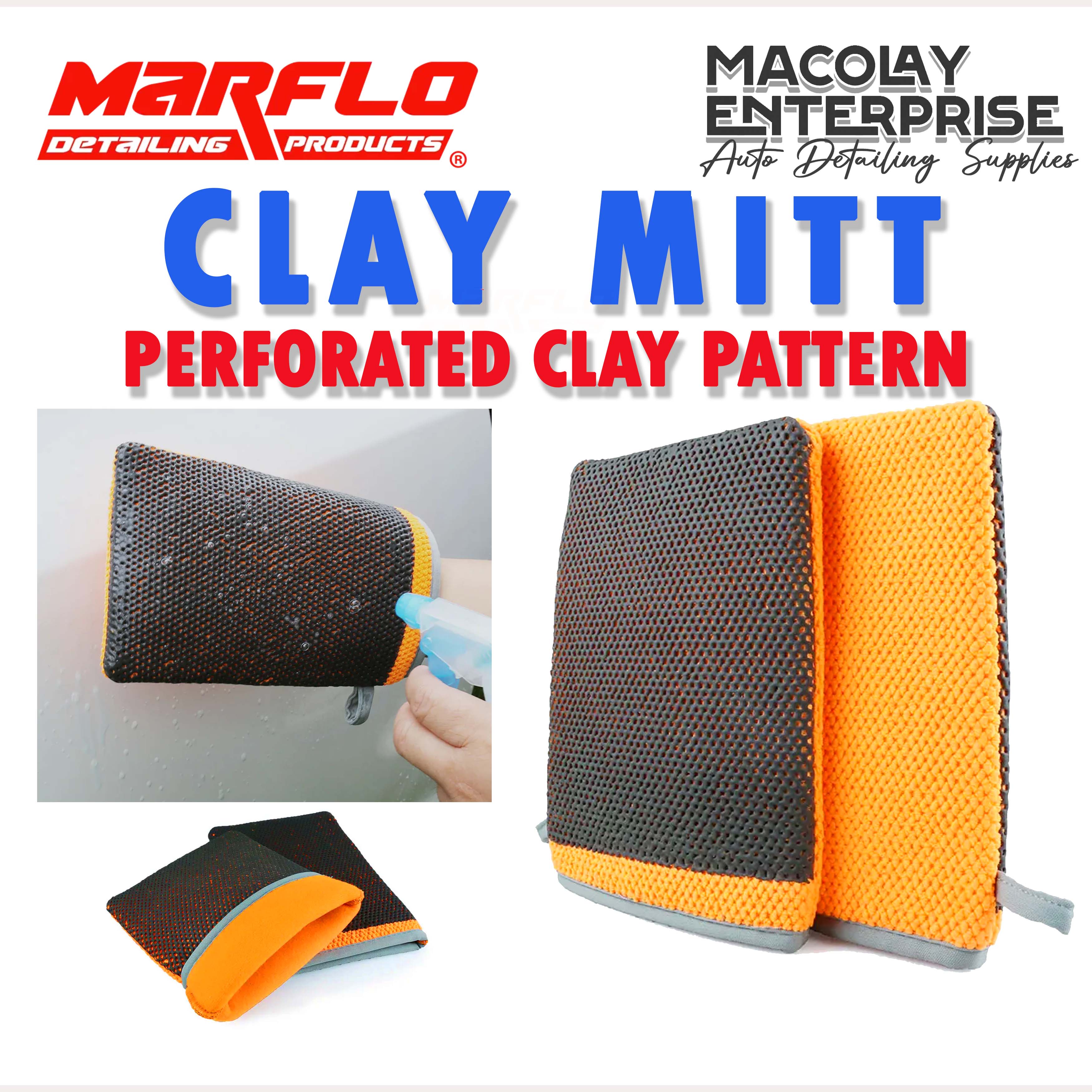 CL-06 MARFLO Perforated Car Detailing Clay Mitt – MacoLAy Enterprise