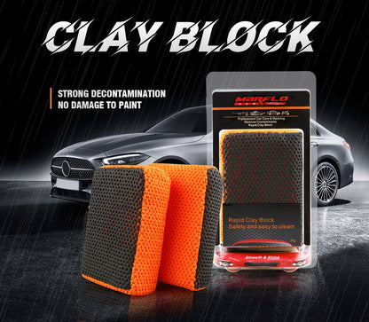 CL-07 MARFLO Perforated Car Detailing Clay Sponge Block