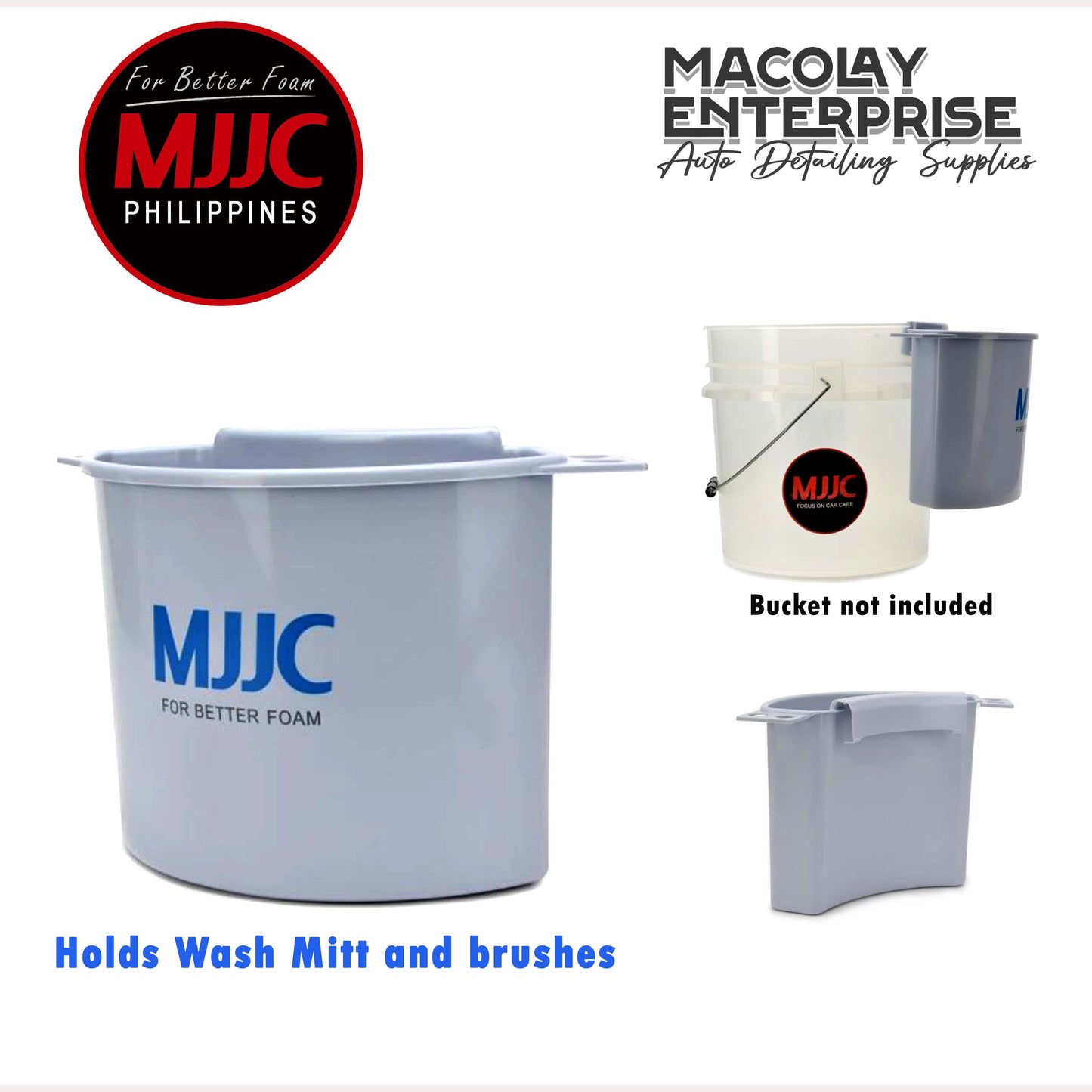 MG-004f MJJC Bucket Organizer with Wash Mitt and Brush Holder
