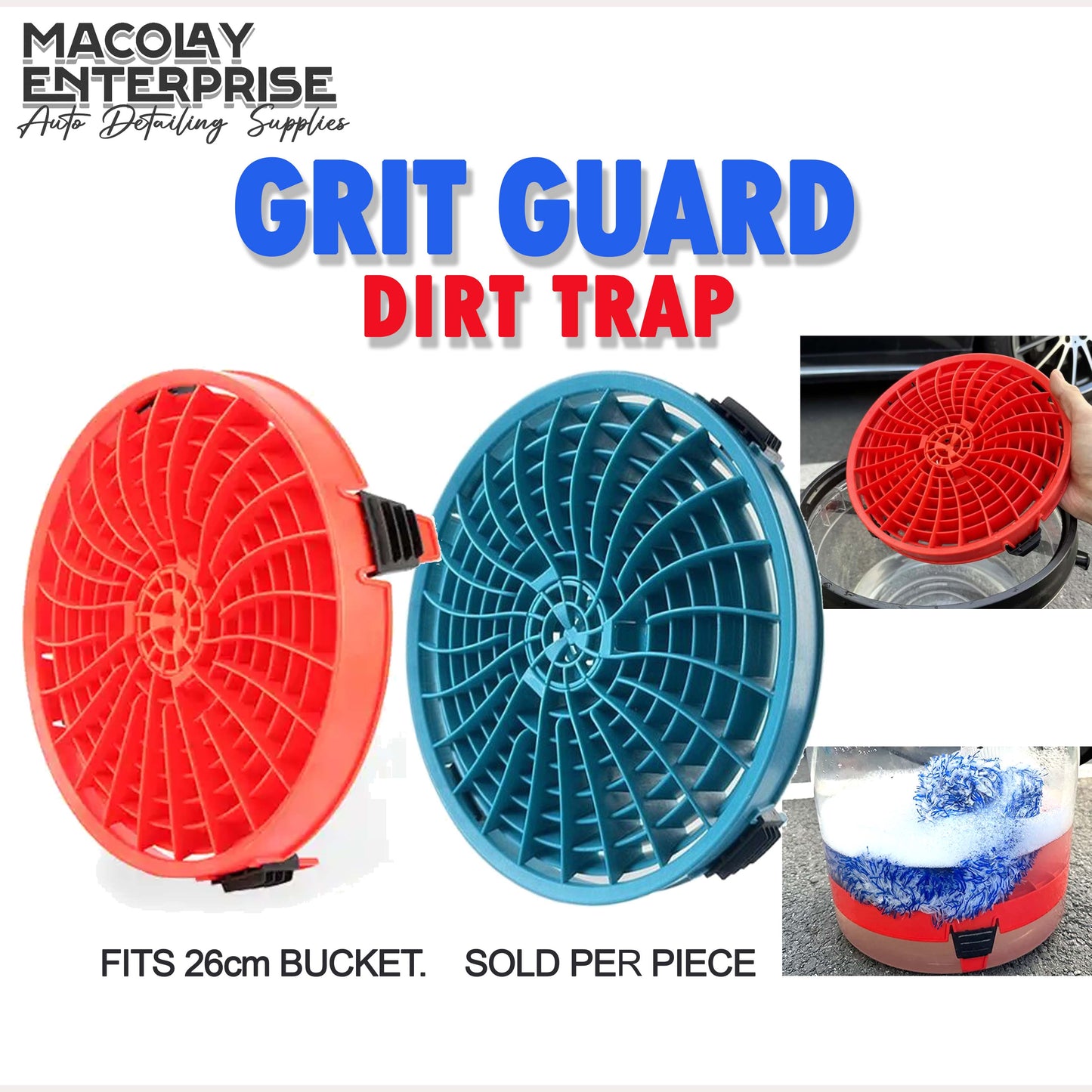 MG-004e  Car Wash Bucket Grit Guard/Dirt Trap