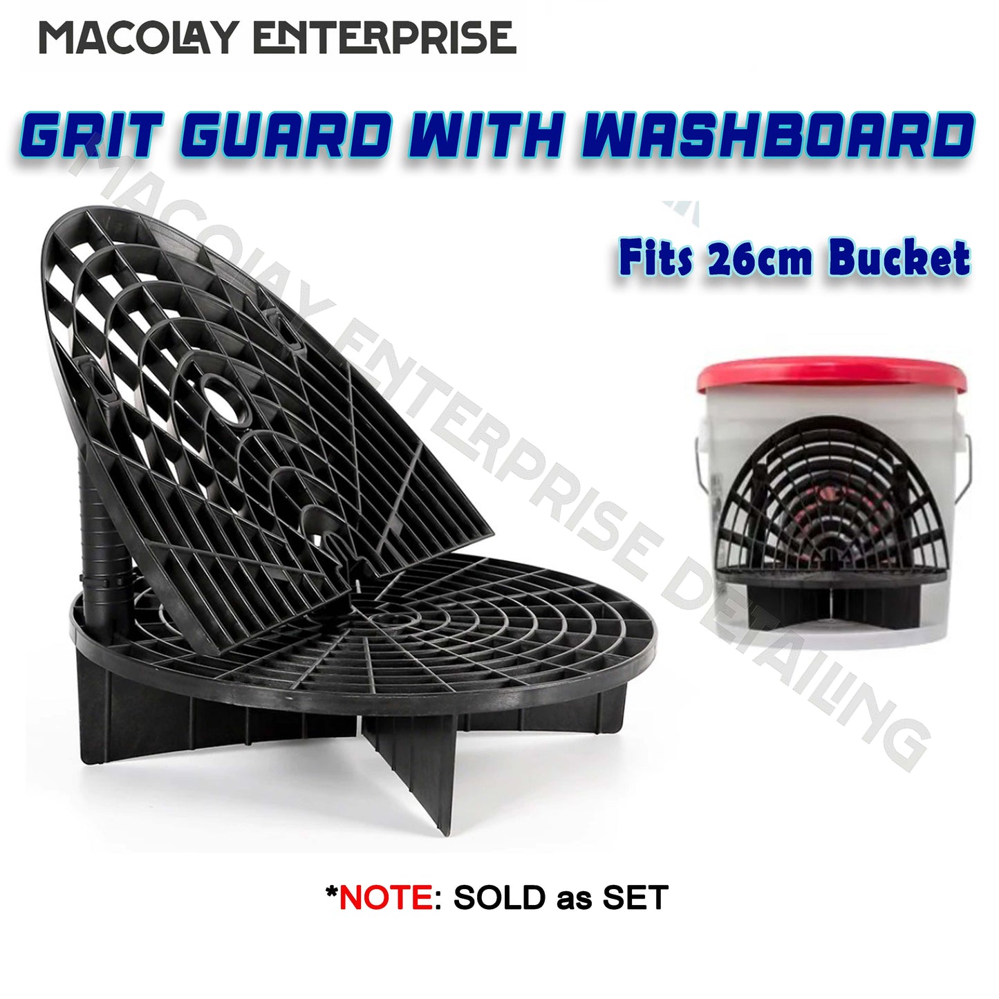MG-004d Grit Guard with Wash Board for 26cm Car Wash Bucket