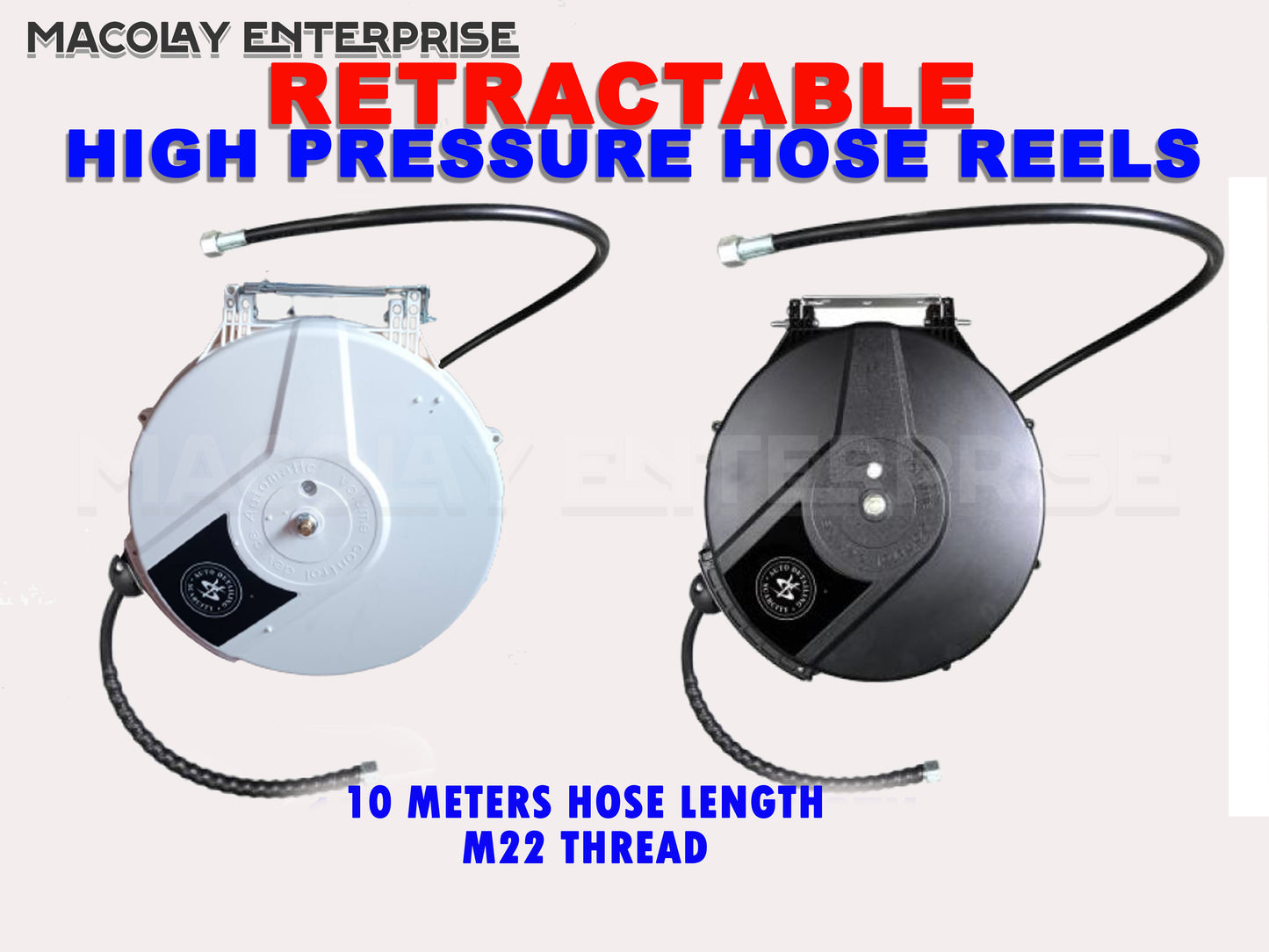 MG-001 Scarcity Retractable Hose Reel Wall or Ceiling Mount