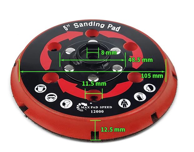 PO-003 Backing Plate Replacement for 5-Inch DA Polisher