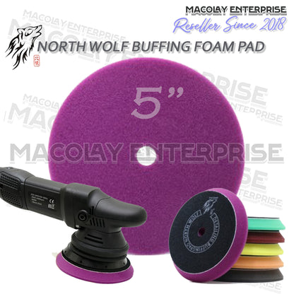 North Wolf 5-inch Purple Medium Cut Buffing Foam Pad