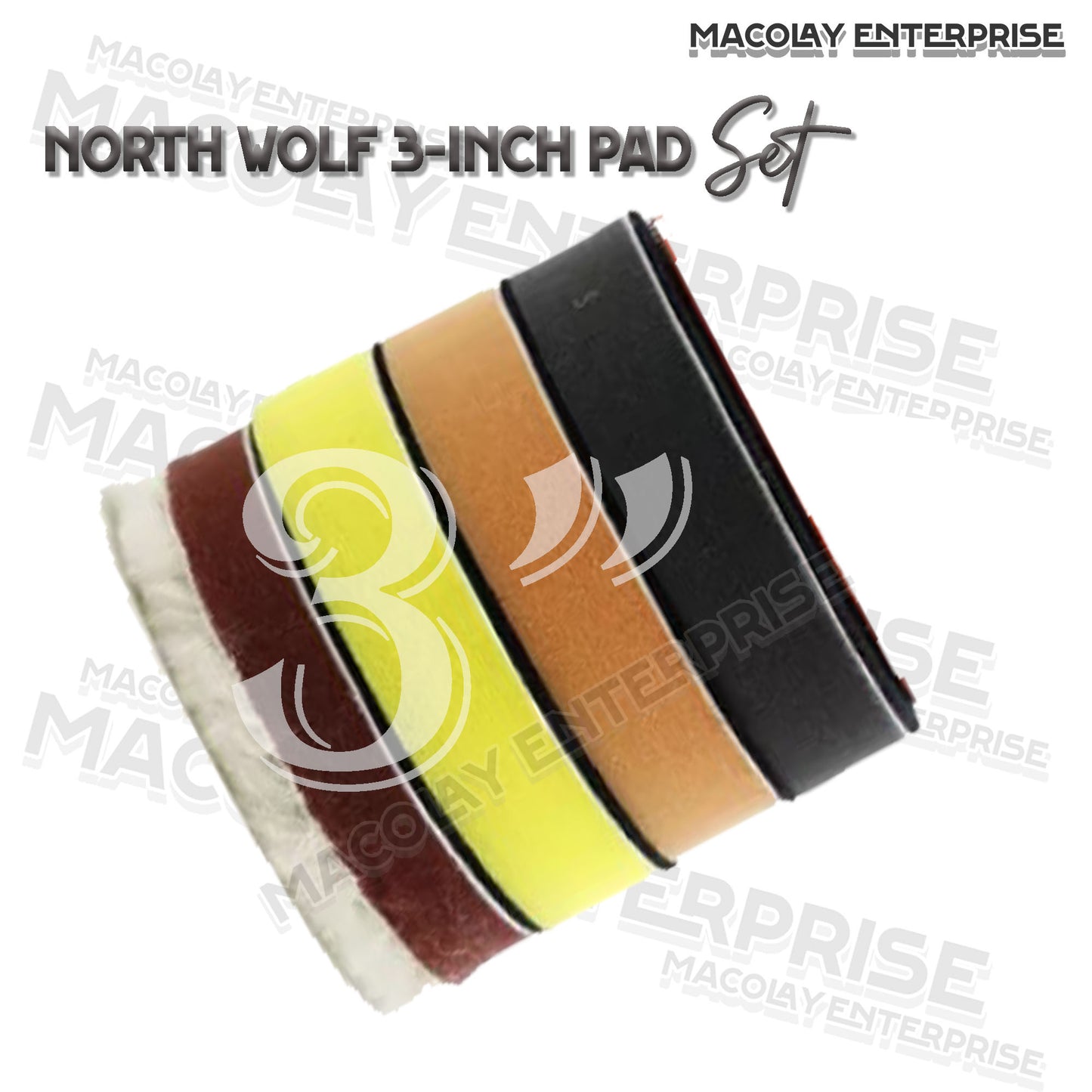 North Wolf 3" Budget Buffing Pad Set