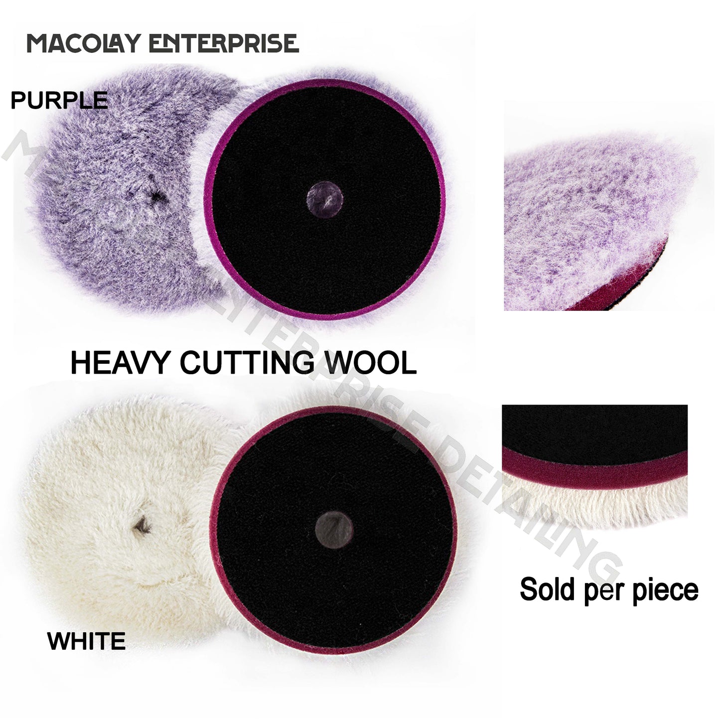 PO-020 Premium 5" or 3"  HEAVY CUT Buffing Wool Pad
