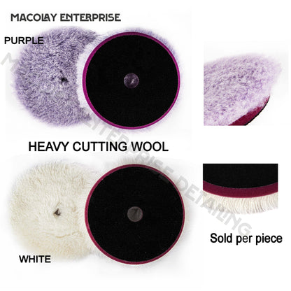 PO-020 Premium 5" or 3"  HEAVY CUT Buffing Wool Pad