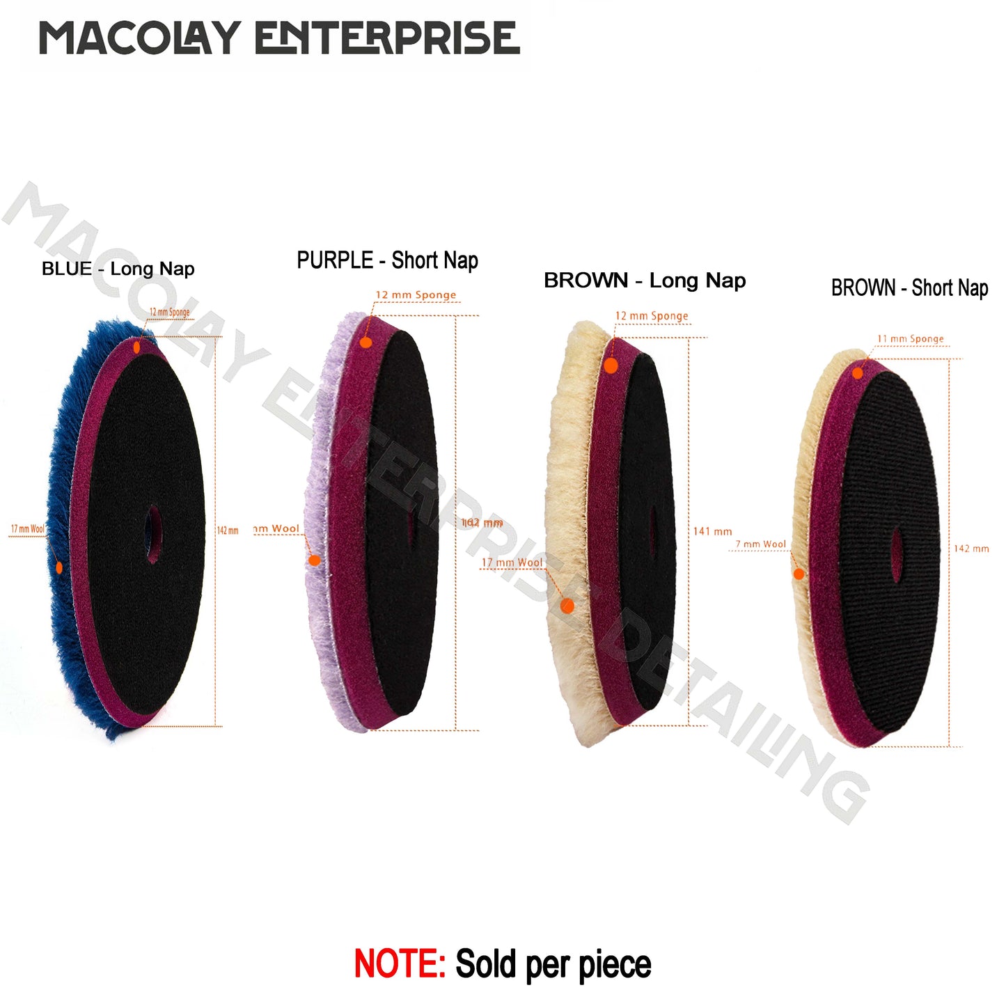 PO-021 Premium Medium Cut Buffing Wool Pad