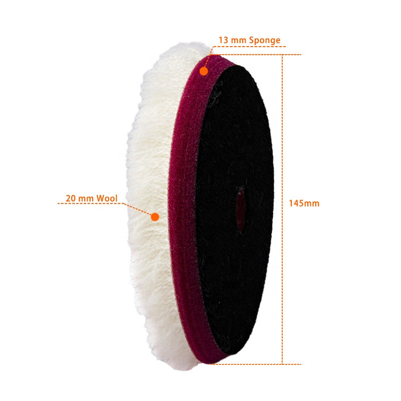 PO-020 Premium 5" or 3"  HEAVY CUT Buffing Wool Pad